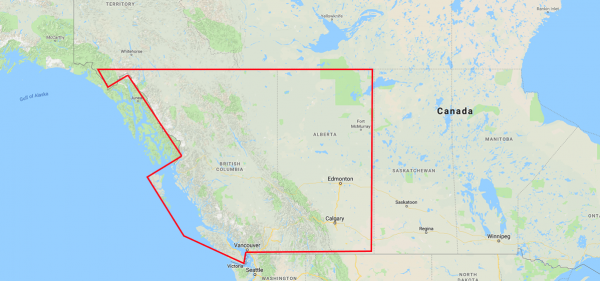 Western region British Columbia and Alberta