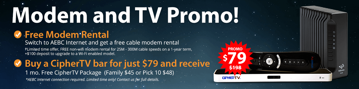 Modem and TV Promo